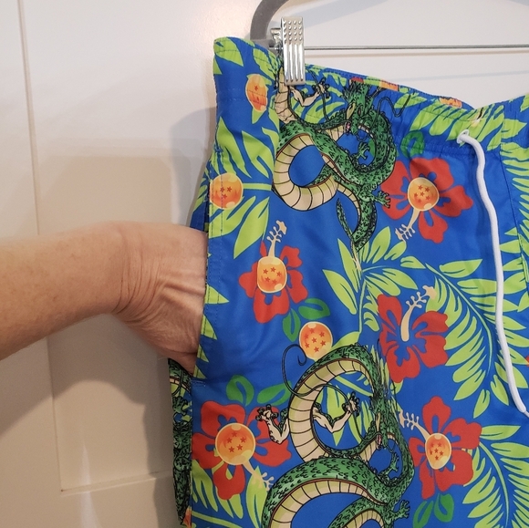 Dragon Ball SIze XXL Swim Trunks Front Pockets & Rear Elastic Waist Hi Rise - Picture 5 of 14